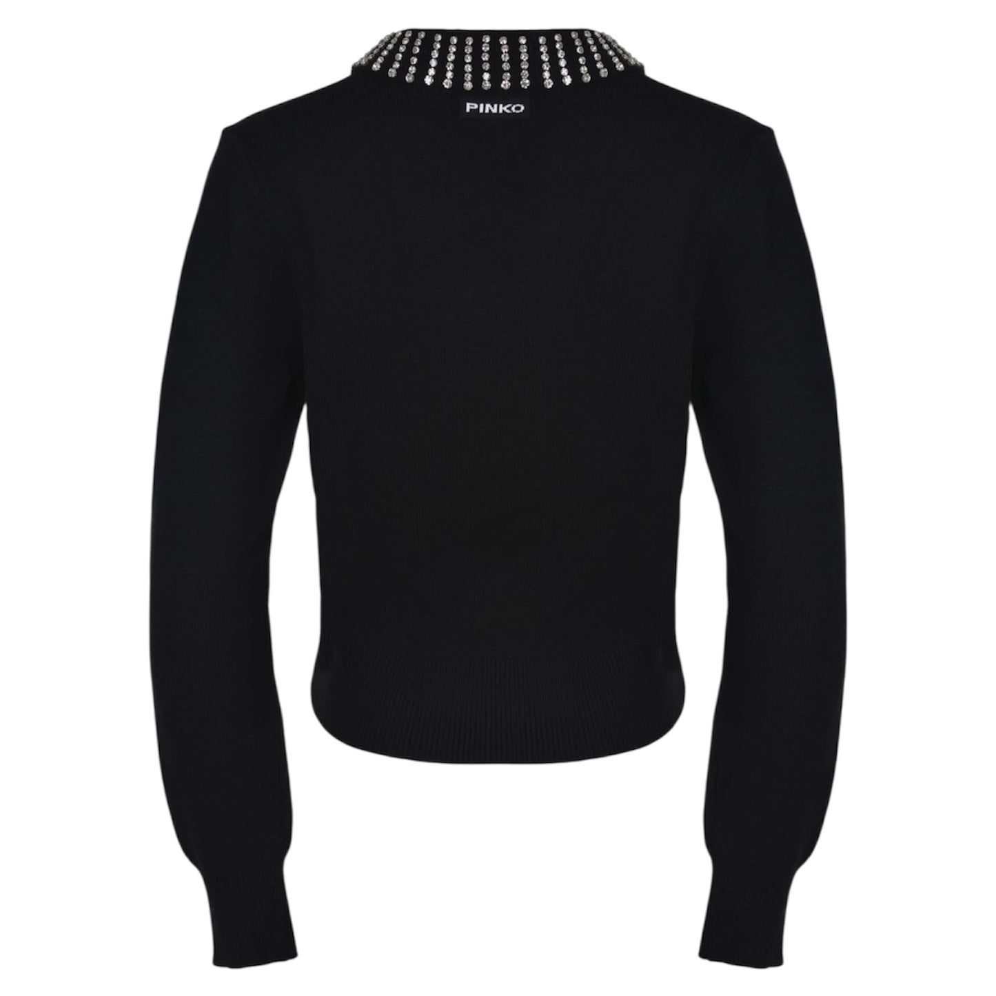 Maglia con colletto e strass