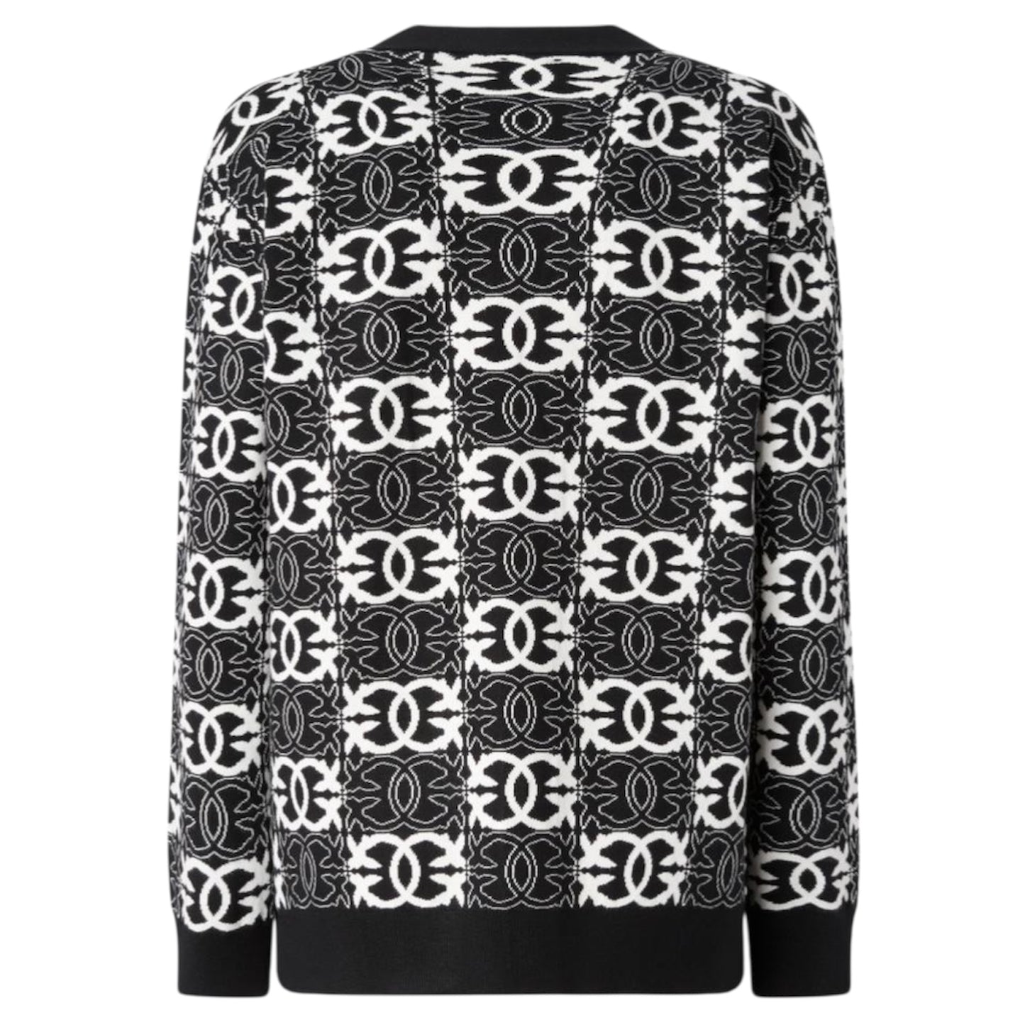 Cardigan con logo all over Love Birds