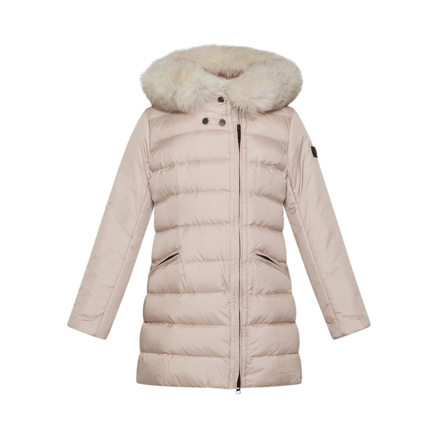 Piumino Lungo Con Zip Asimmetrica