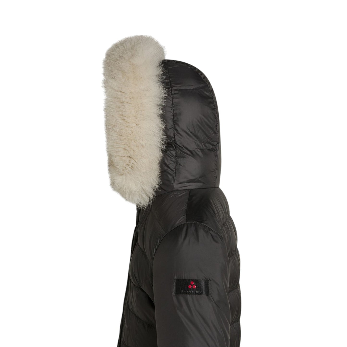 Piumino Lungo Con Zip Asimmetrica