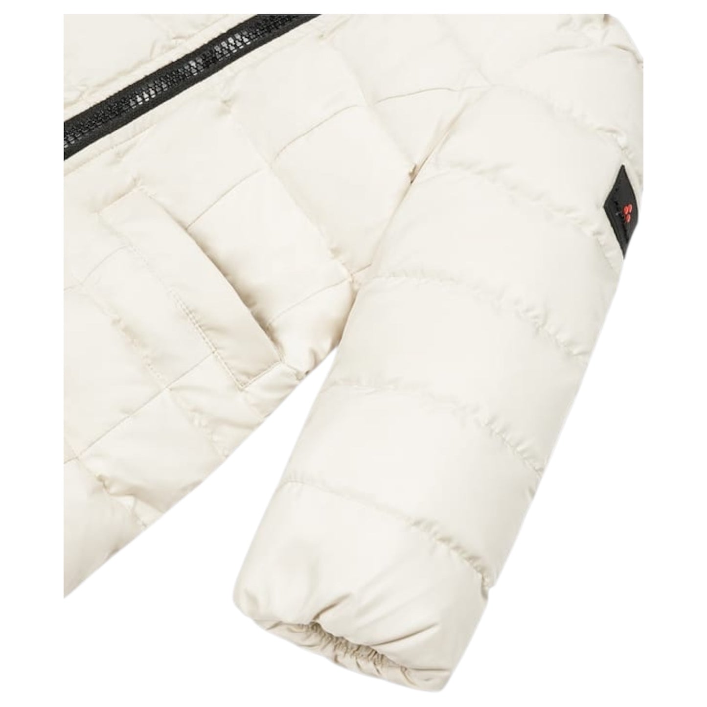 Piumino con zip asimmetrica e pelliccia Peuterey