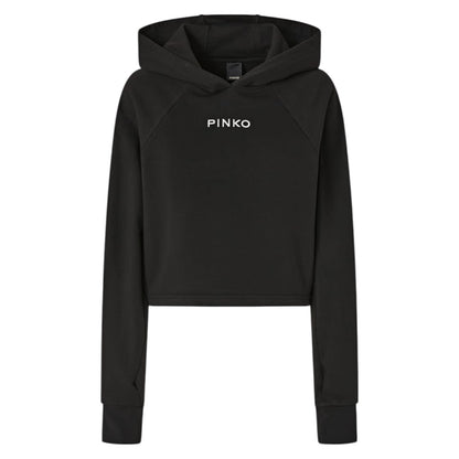 Felpa cropped con ricamo