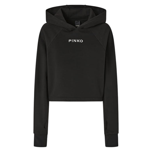 Felpa cropped con ricamo