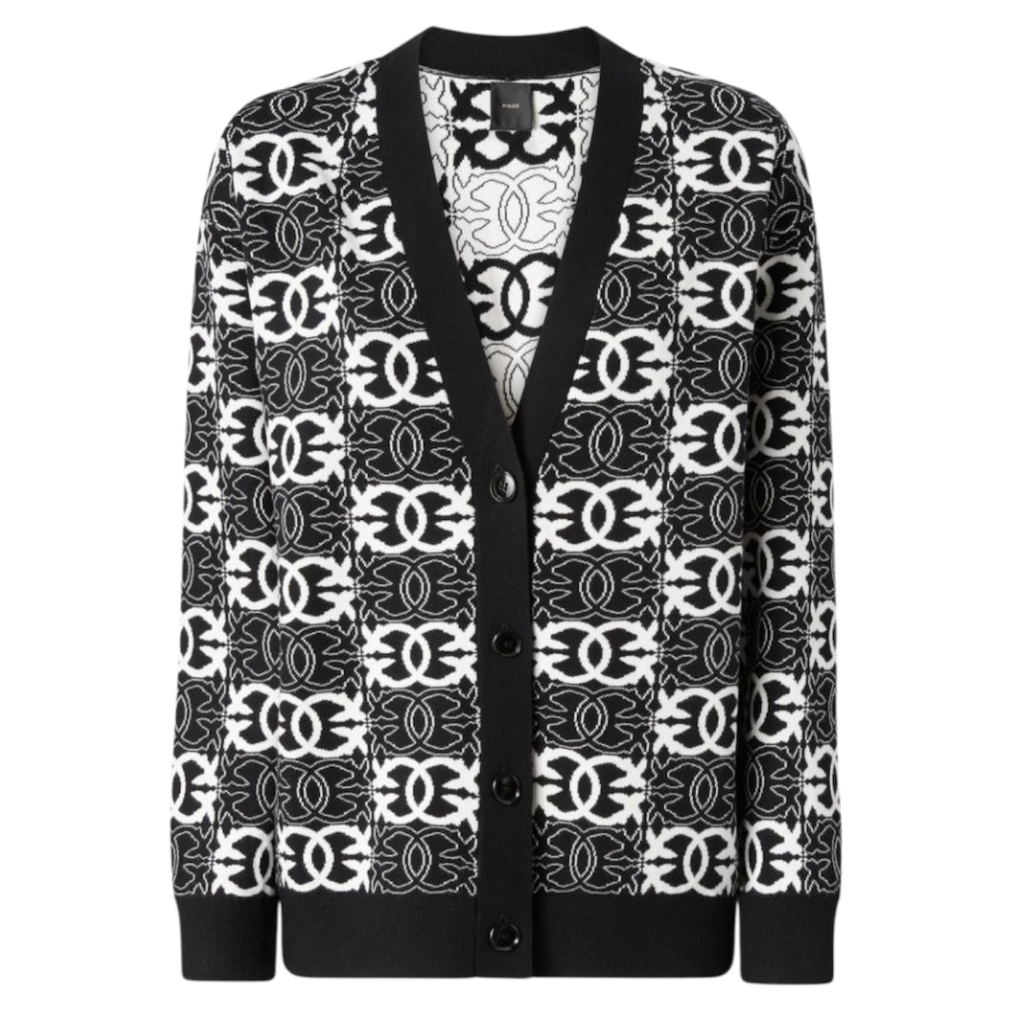 Cardigan con logo all over Love Birds