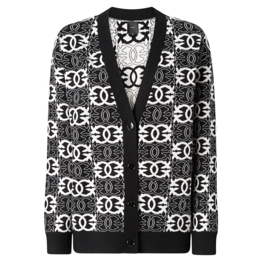 Cardigan con logo all over Love Birds