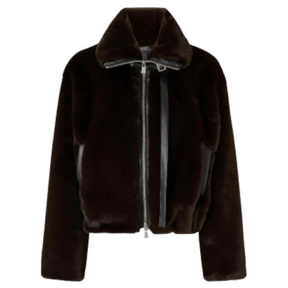 Giacca Blouson effetto pelliccia