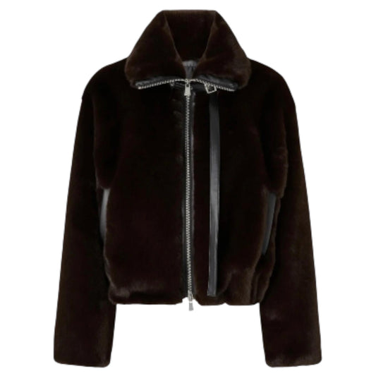 Giacca Blouson effetto pelliccia