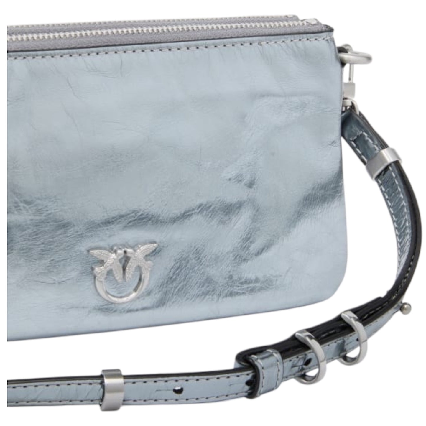 Piccola borsa a spalla Mini Double Bag in pelle laminata