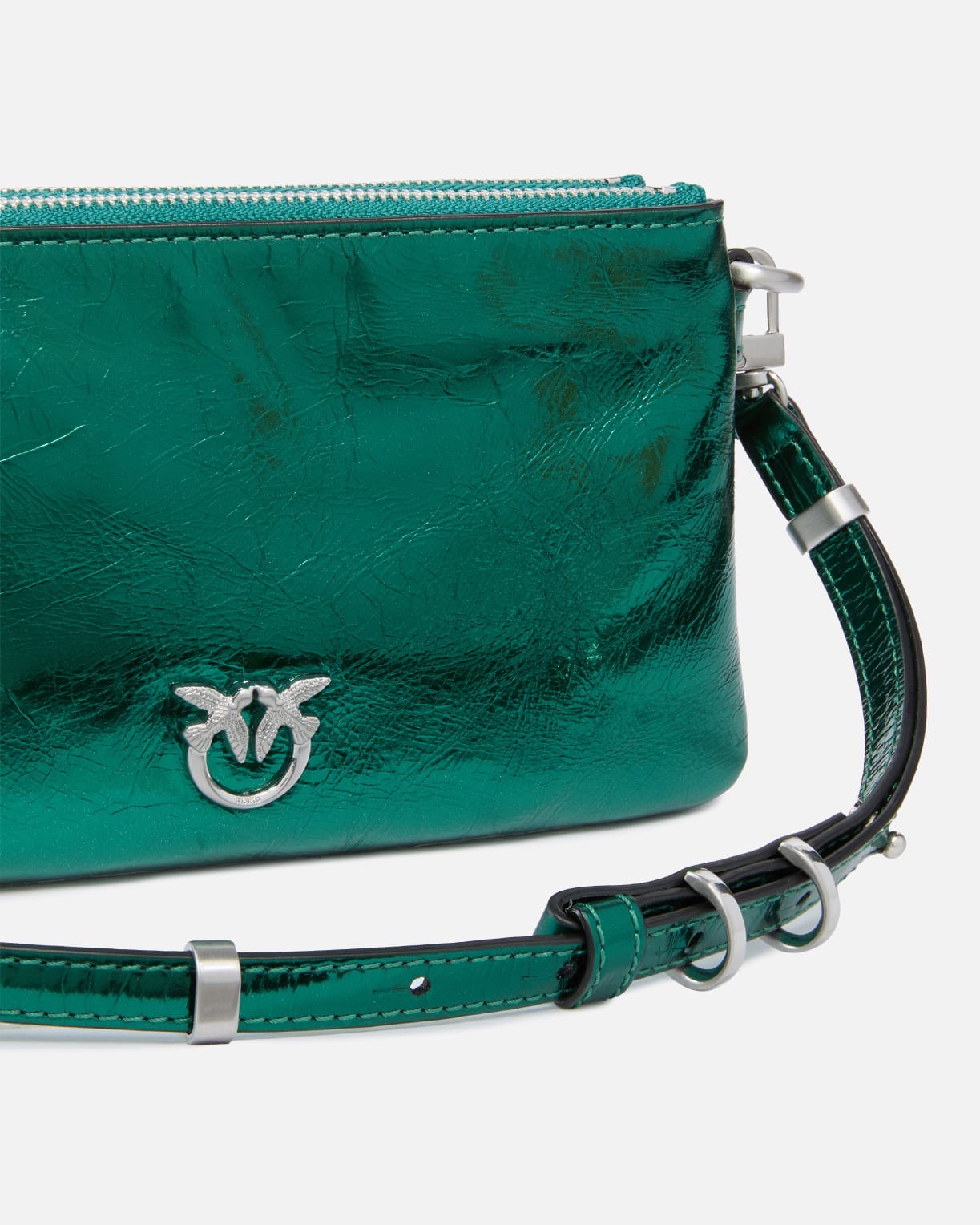 Piccola borsa a spalla Mini Double Bag in pelle laminata