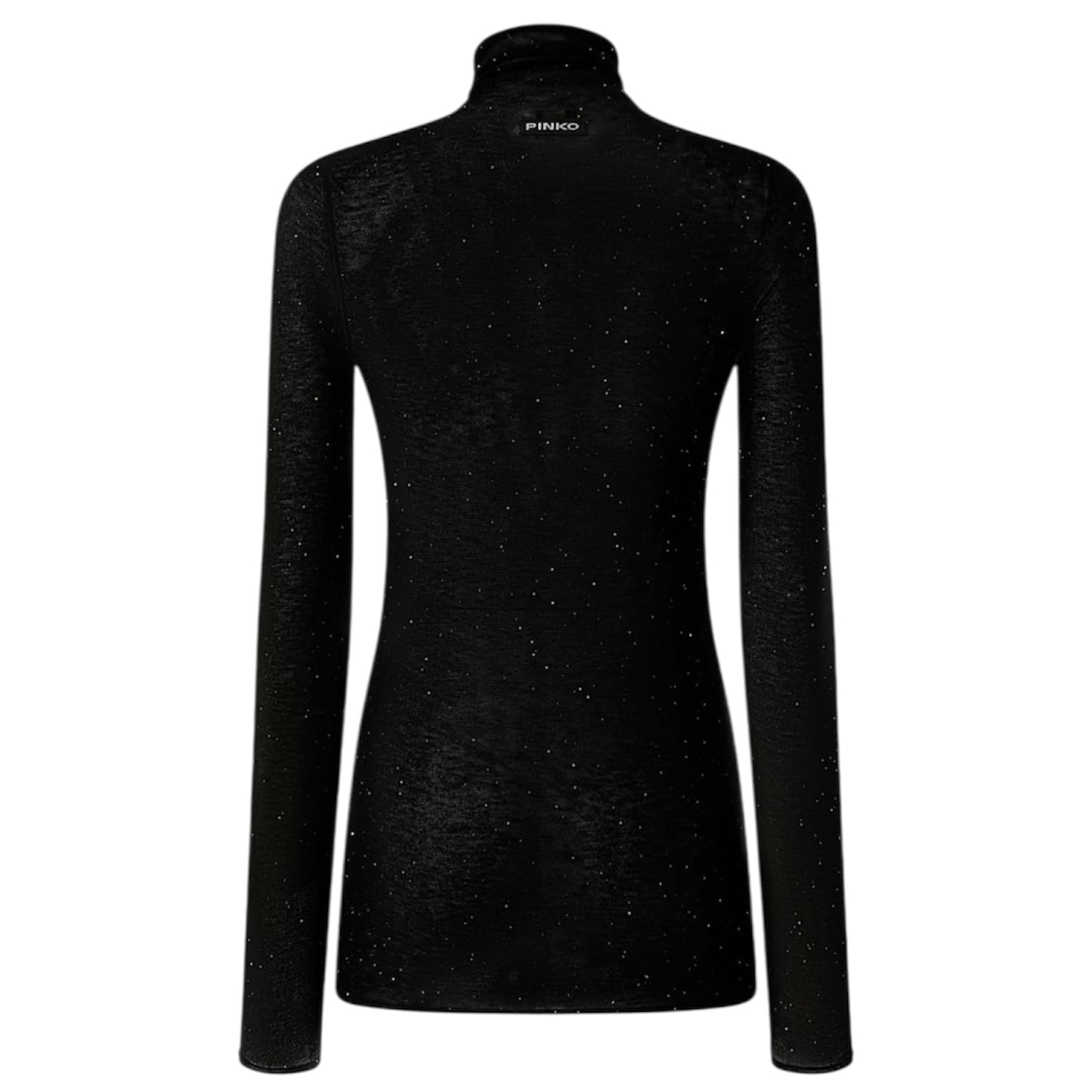 Maglia a collo alto con micro paillettes