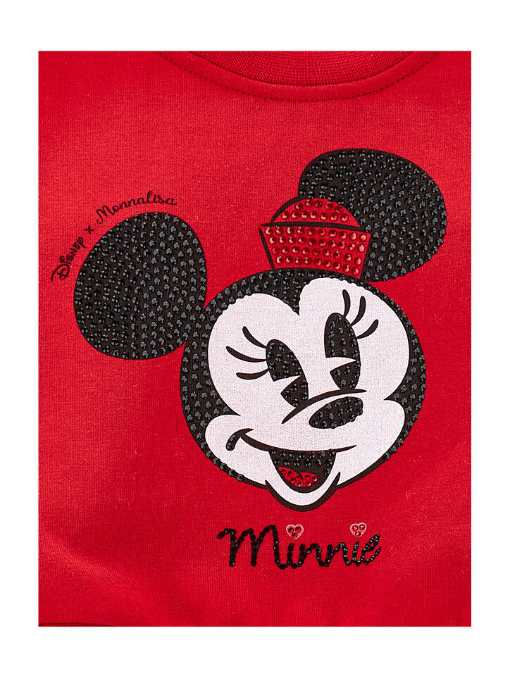 Felpa Minnie con fiocchi Monnalisa
