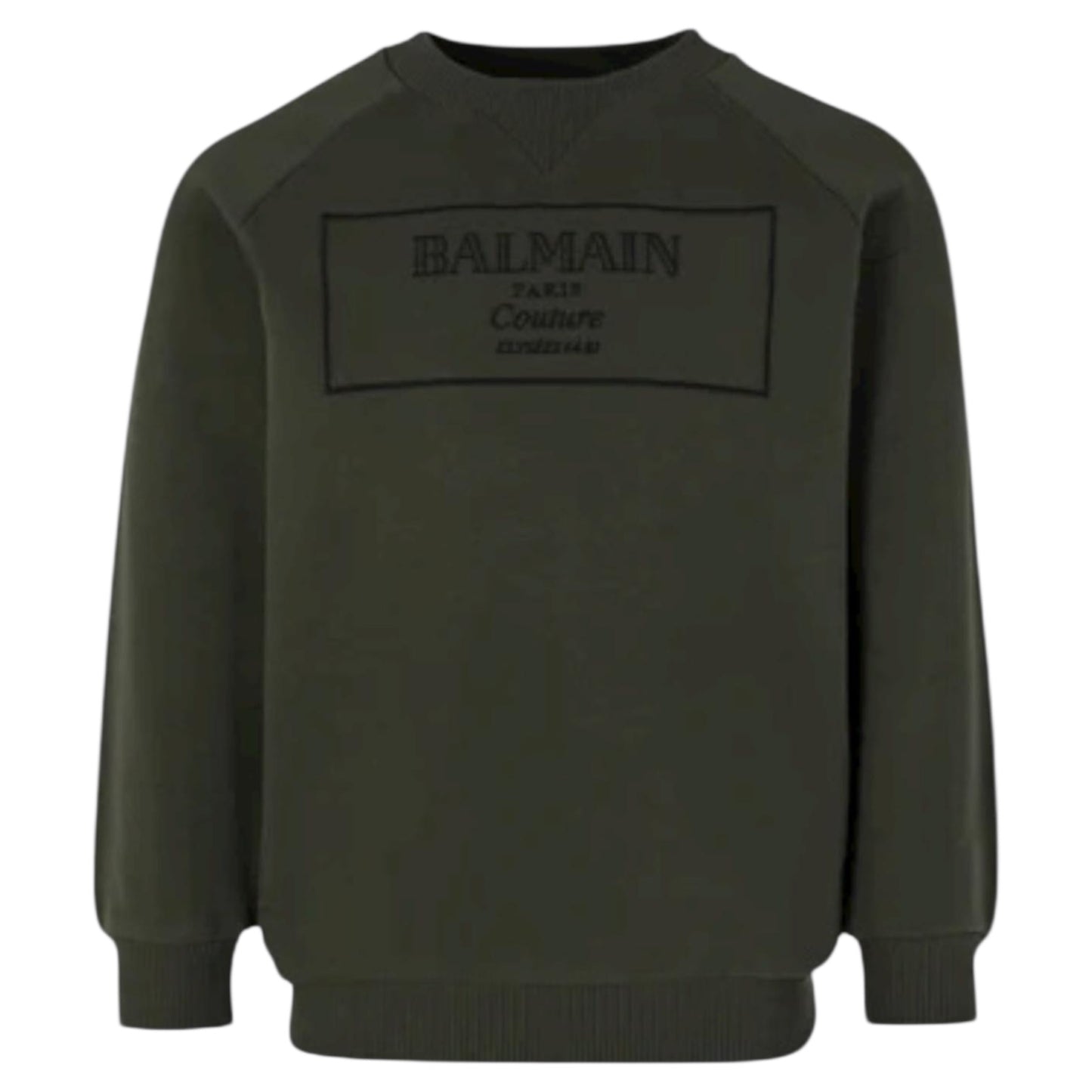 Felpa girocollo con ricamo Balmain