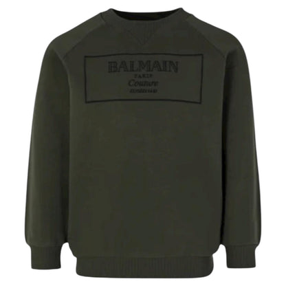 Felpa girocollo con ricamo Balmain