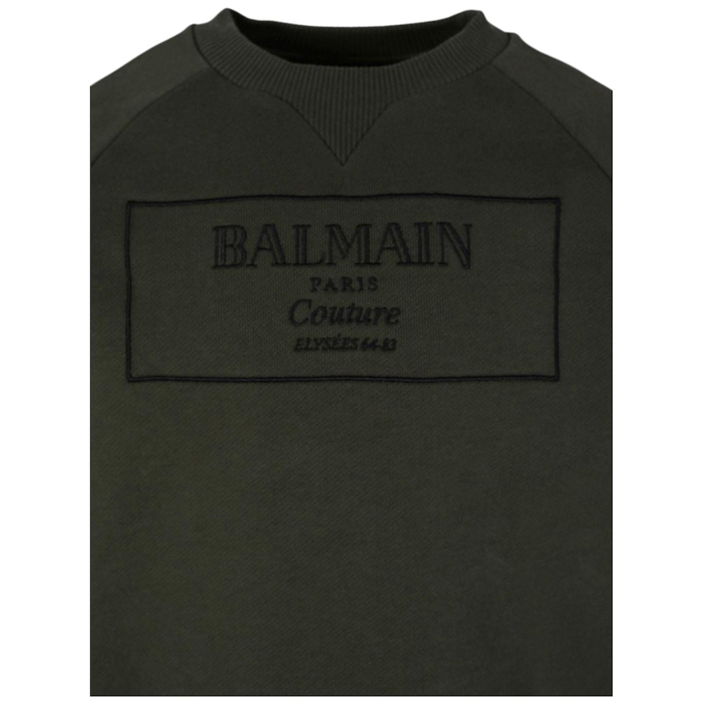 Felpa girocollo con ricamo Balmain