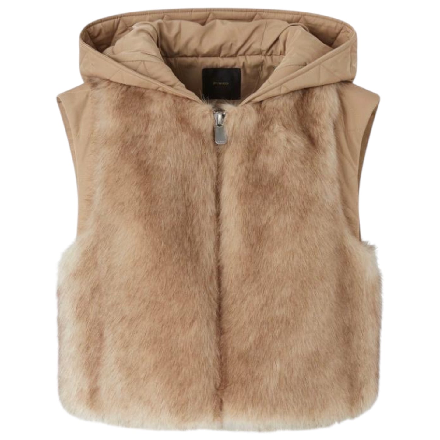 Gilet effetto pelliccia con cappuccio