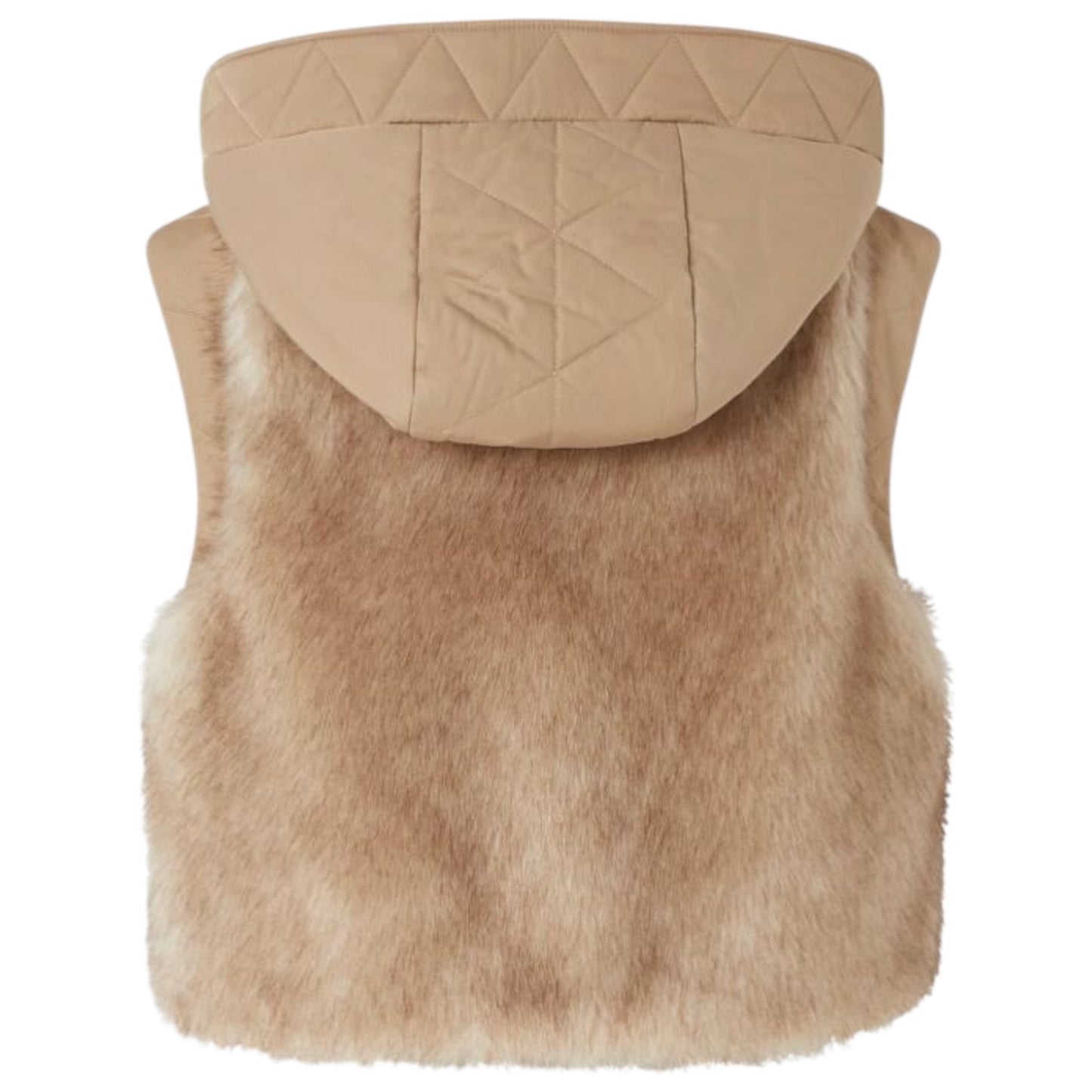 Gilet effetto pelliccia con cappuccio