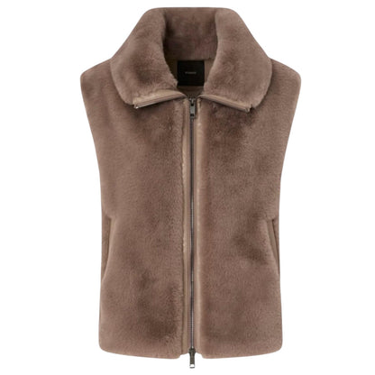 Gilet effetto pelliccia con zip