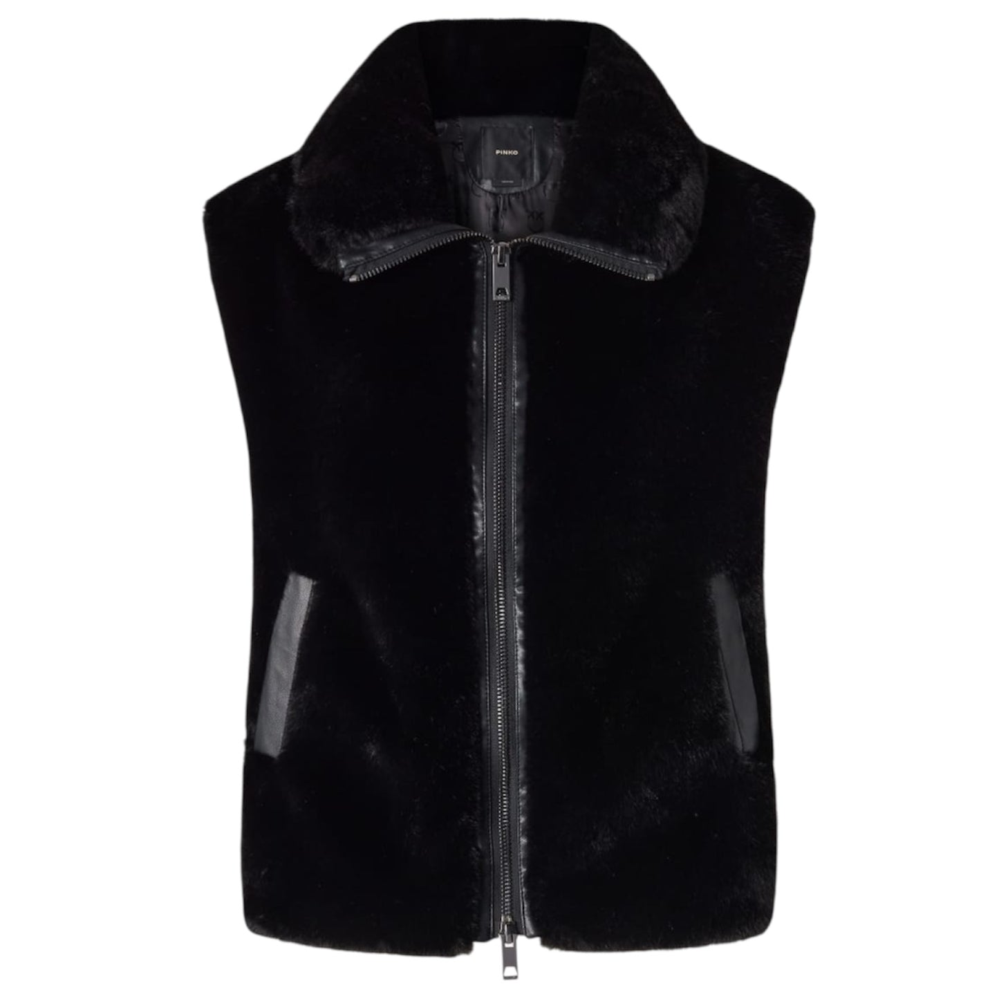 Gilet effetto pelliccia con zip