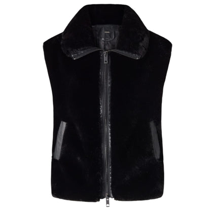 Gilet effetto pelliccia con zip