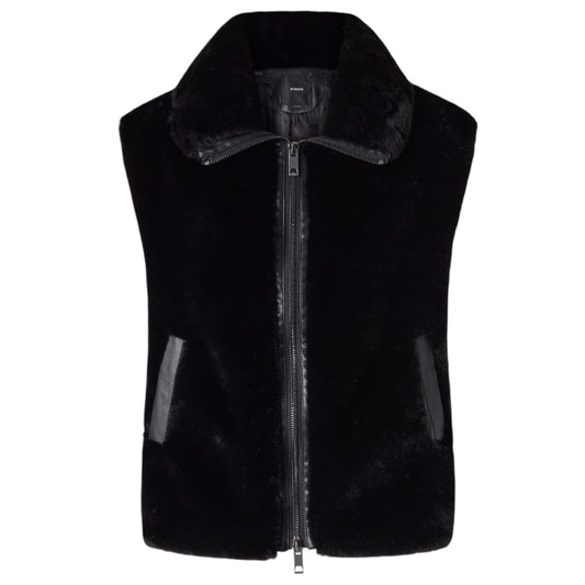 Gilet effetto pelliccia con zip