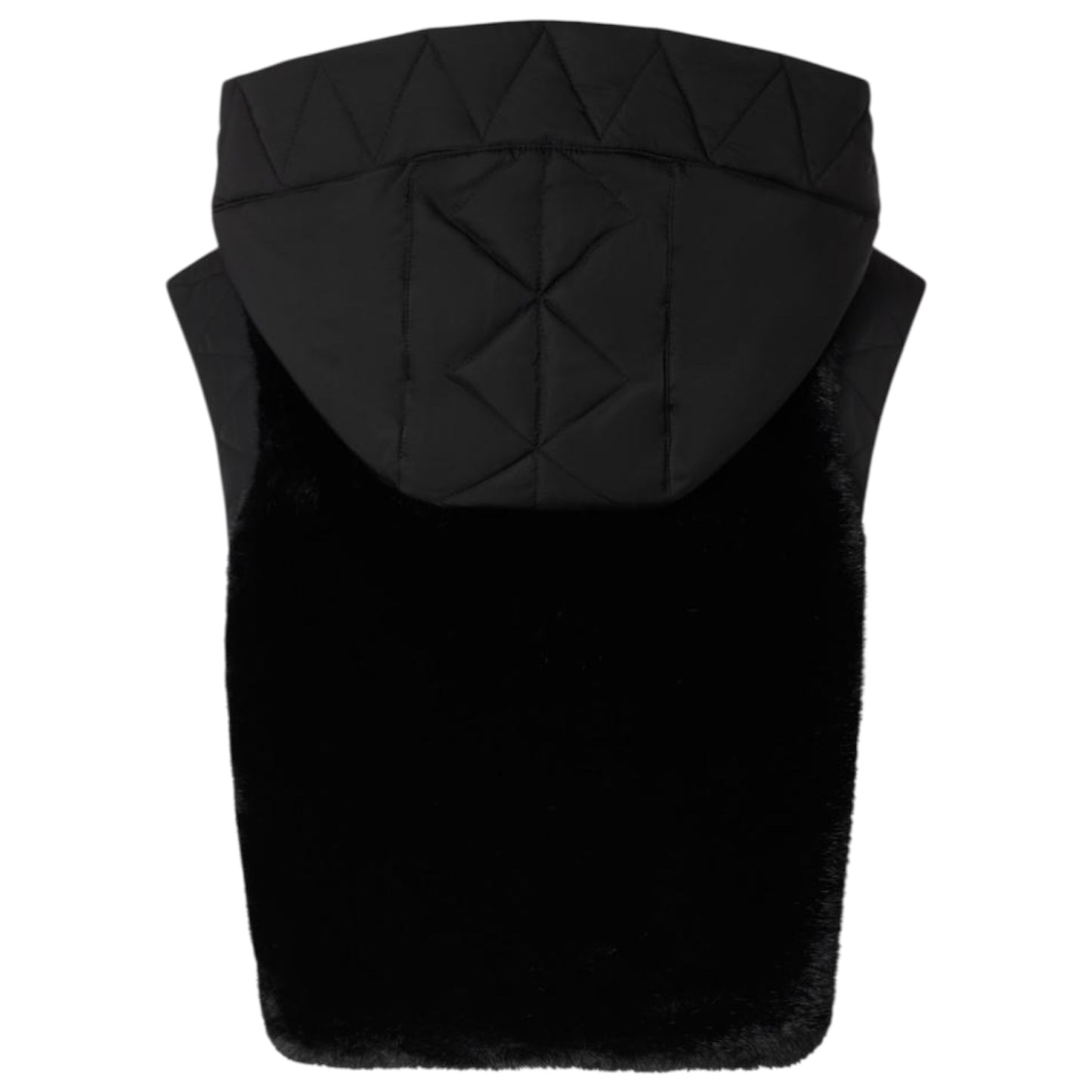 Gilet effetto pelliccia con cappuccio