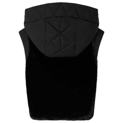 Gilet effetto pelliccia con cappuccio