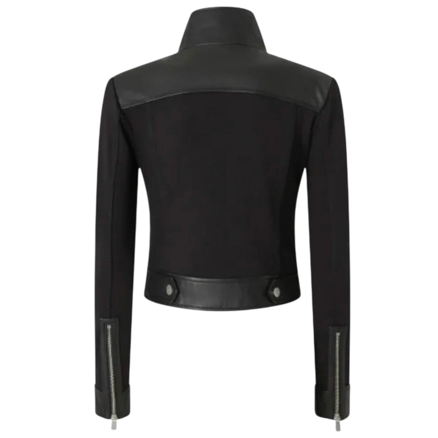 Giacca biker bimateriale