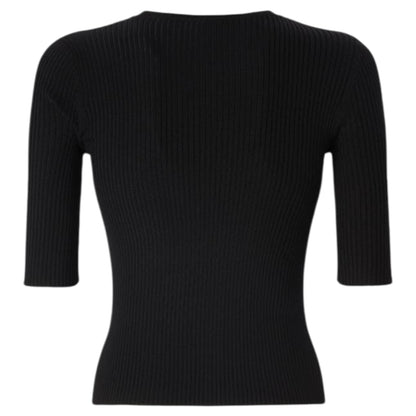 Maglia a costine logo Love Birds in trasparenza