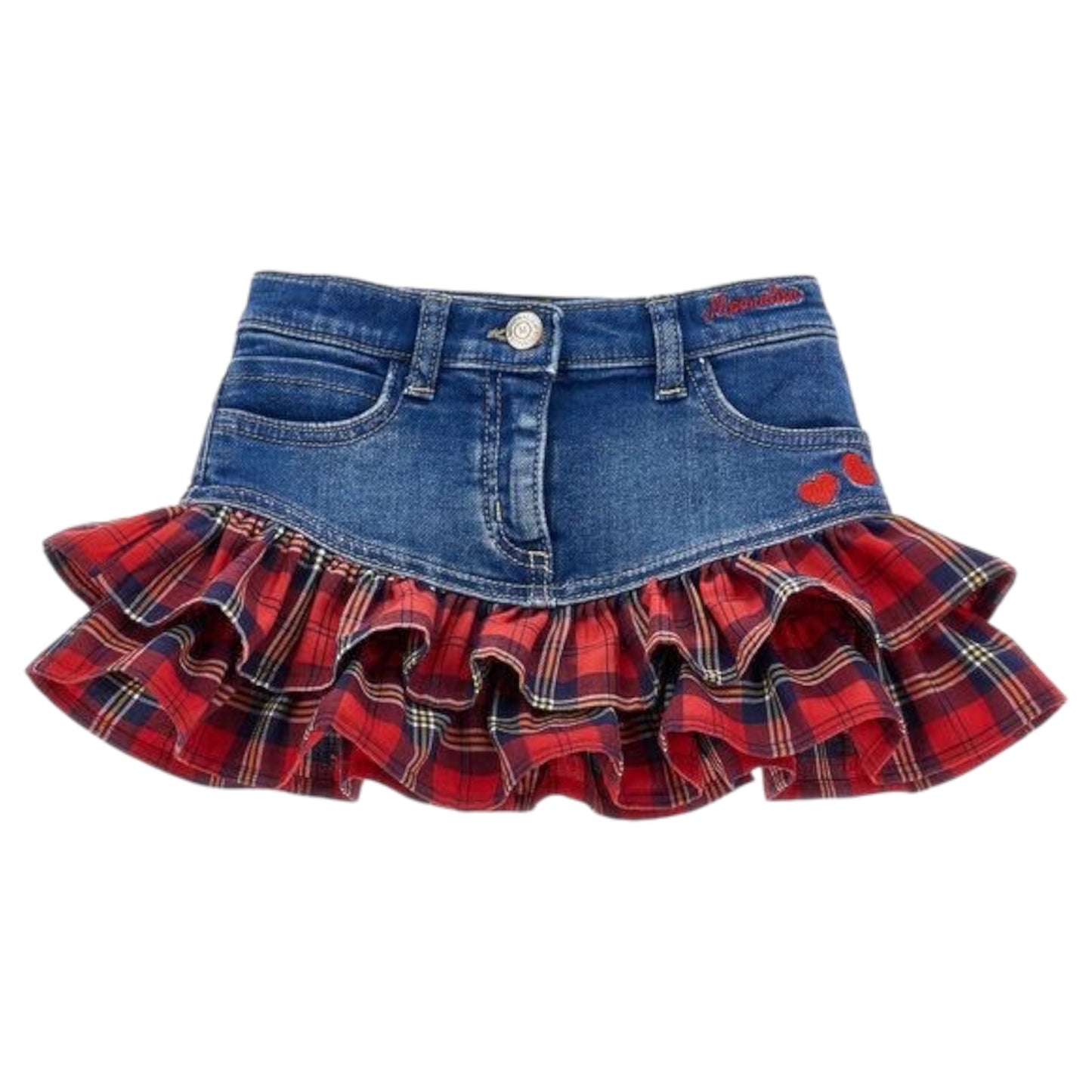 Minigonna Denim con volant Monnalisa