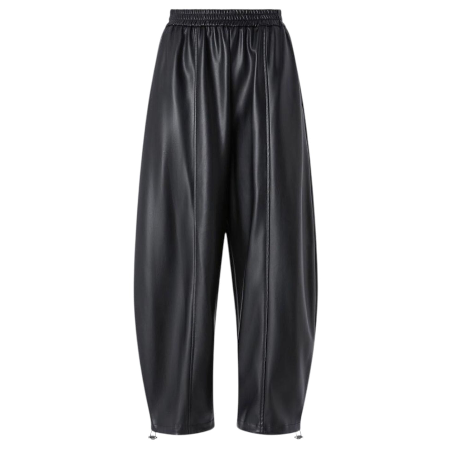 Pantalone balloon effetto pelle