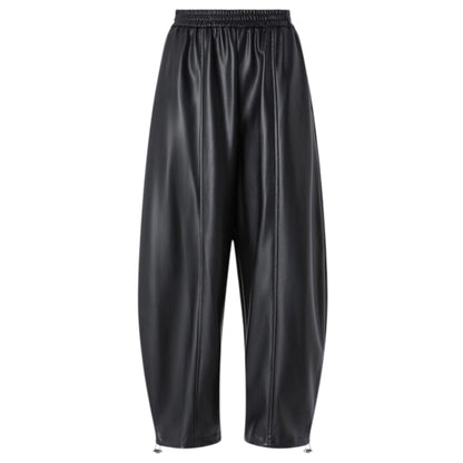 Pantalone balloon effetto pelle