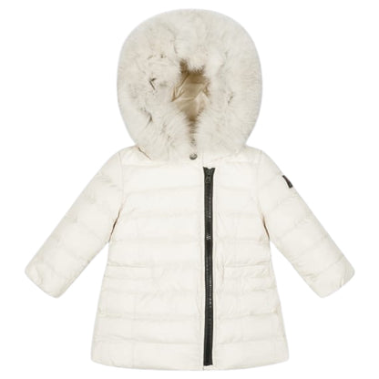 Piumino con zip asimmetrica e pelliccia Peuterey