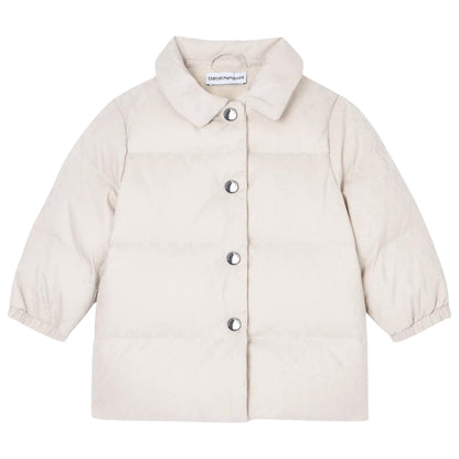 Piumino jacquard logo all over Emporio Armani