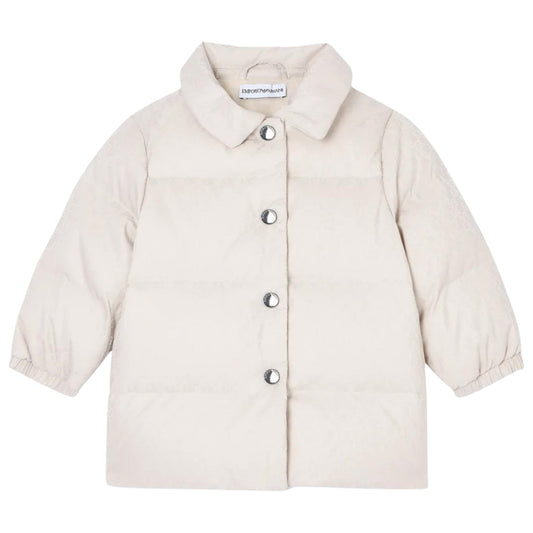 Piumino jacquard logo all over Emporio Armani