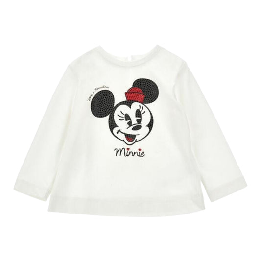 T-shirt Minnie strass in jersey Monnalisa