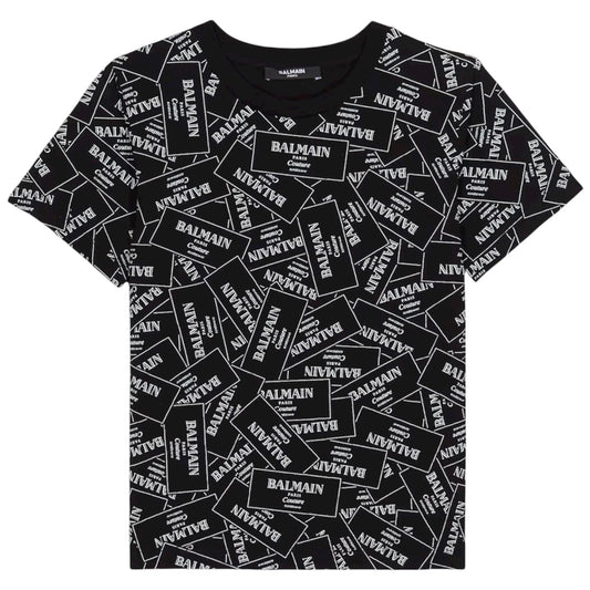 T-shirt con stampa all-over Balmain Couture