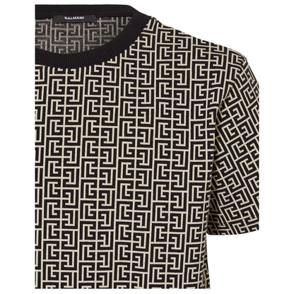 T-shirt logo jacquard Balmain