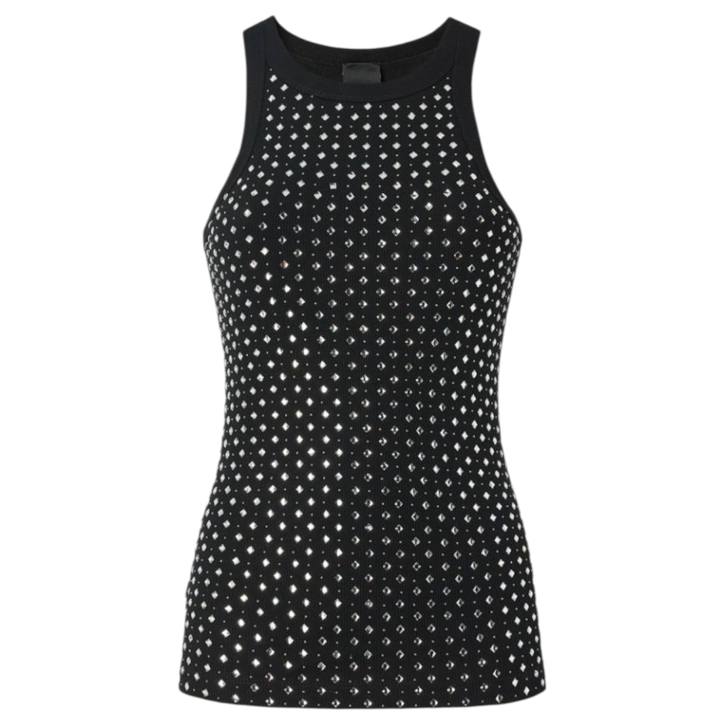 Canotta con strass e borchie